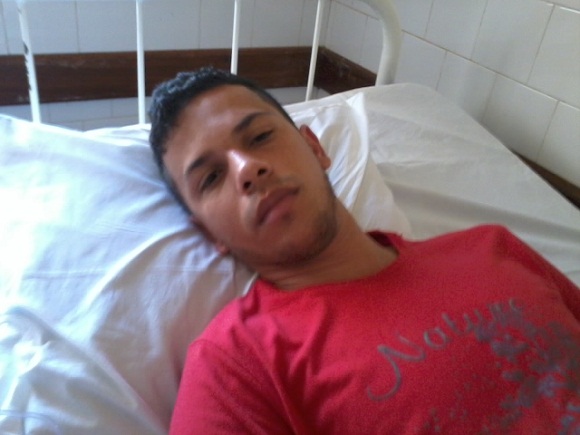 Anderson Souza, Nem, est&aacute; em observa&ccedil;&atilde;o no Hospital de Miracema e passa bem. Foto: Nelson Barros